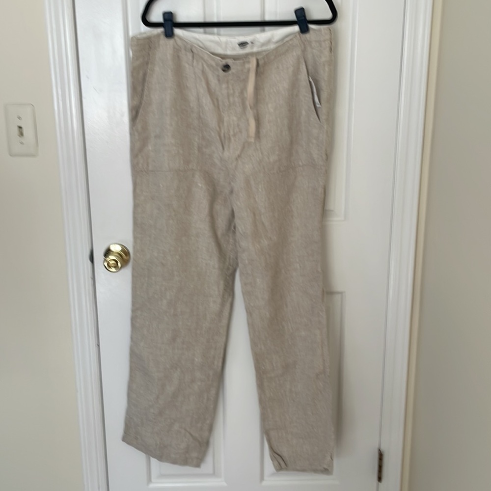 Old navy BNWT  men's 100% linen wide leg pants size XL